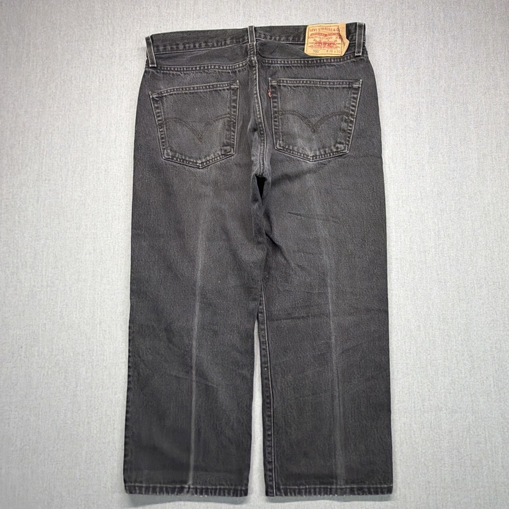 Vintage Levis 501 Jeans Mens 36x30 (Fits 34x24) Black Button Fly Y2K‎